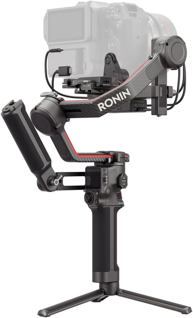 DJI RS 3 Pro gimbal stabilizer with its accessories