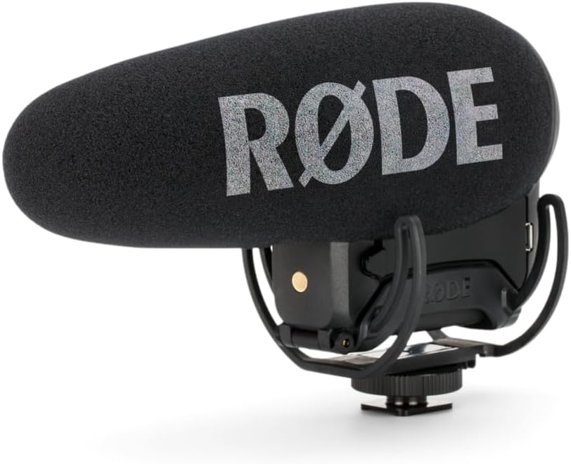 Rode VideoMic Pro+ shotgun microphone with Rycote suspension